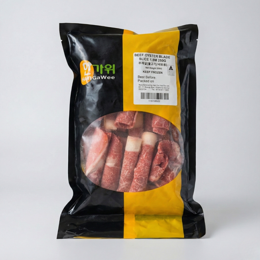 부채살(샤브샤브/불고기용)1.5mm 250g(牛肉蚝片切片1.5mm 250g)