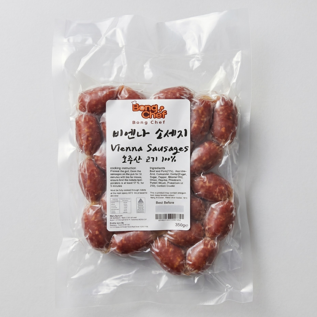 봉쉐프 비엔나 소세지 고기 100%(B CHEF VIENNA SAUSAGES 350G)