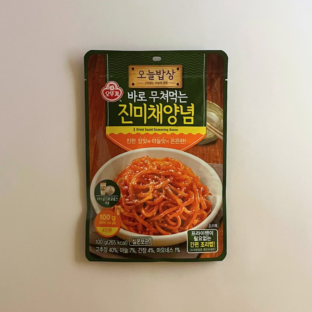 오뚜기 오늘밥상 진미채 양념 100g(OTG 鱿鱼干调味酱 100G)