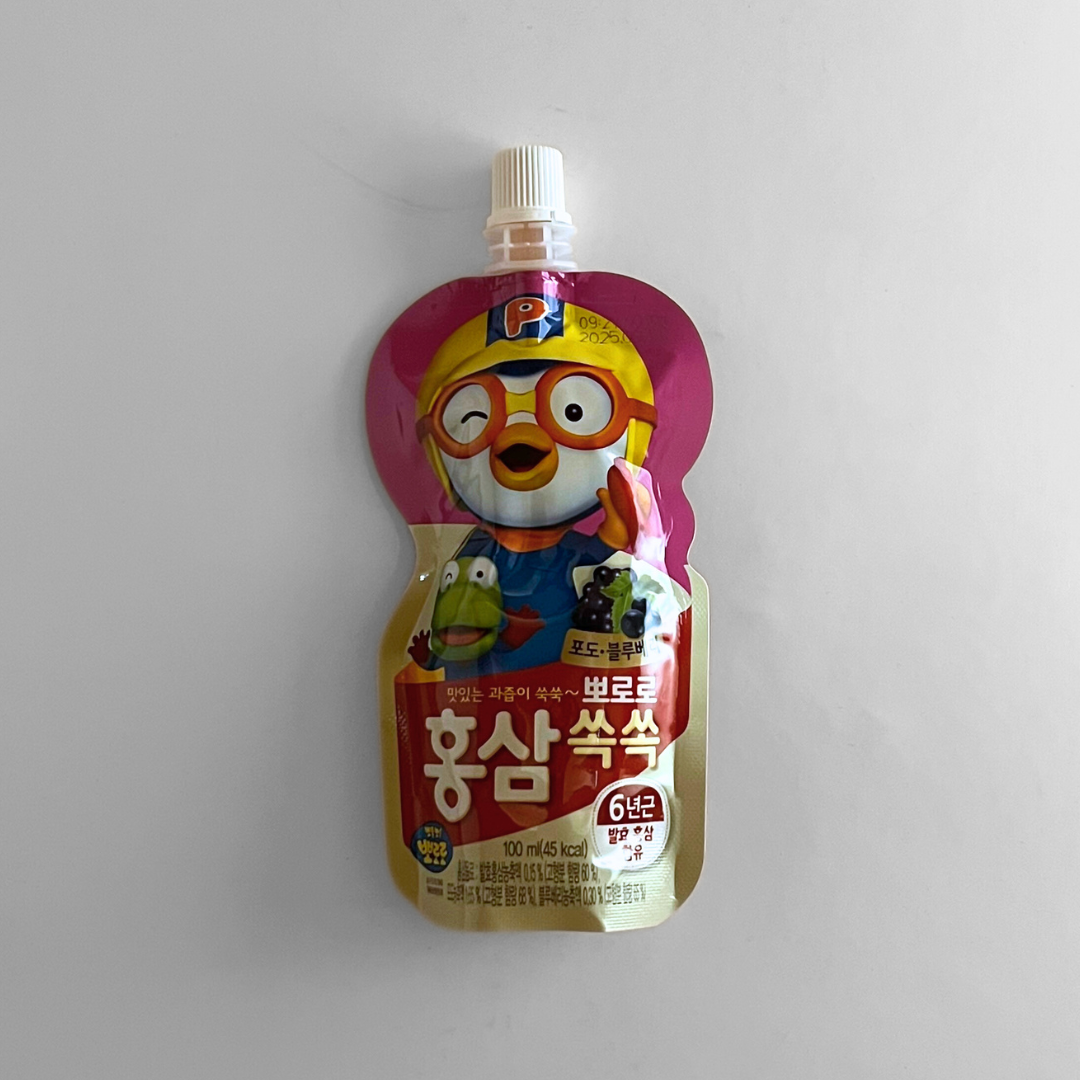 팔도 뽀로로홍삼 포도 100ml(PD 红参饮料葡萄 100ml)