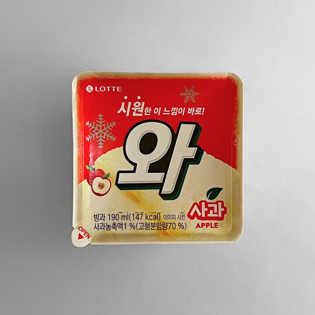 롯데 와 사과 190ML(LT WA 苹果果子露 190ML)