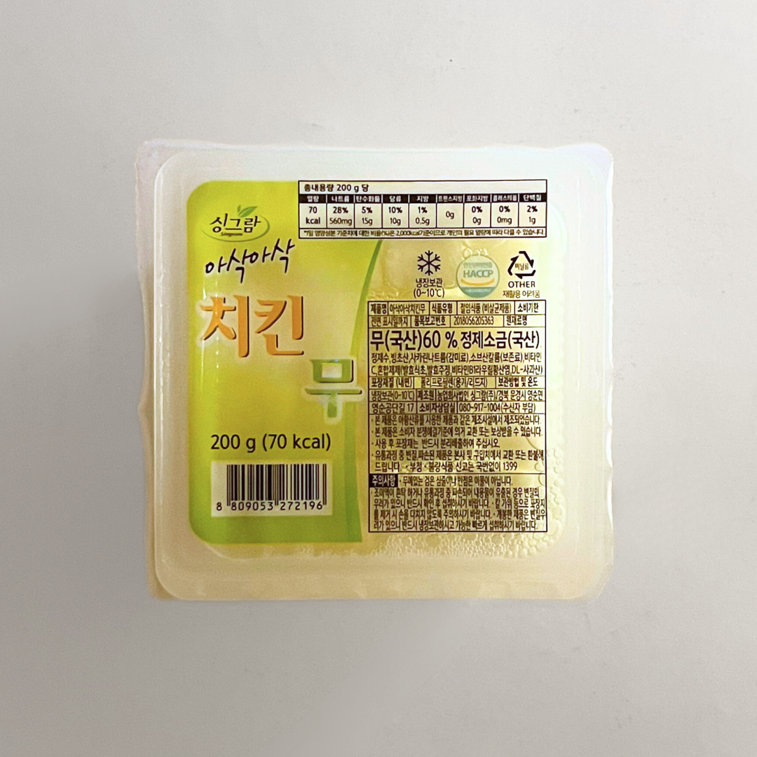 싱그람 치킨무 200G(SGR 萝卜块200G)