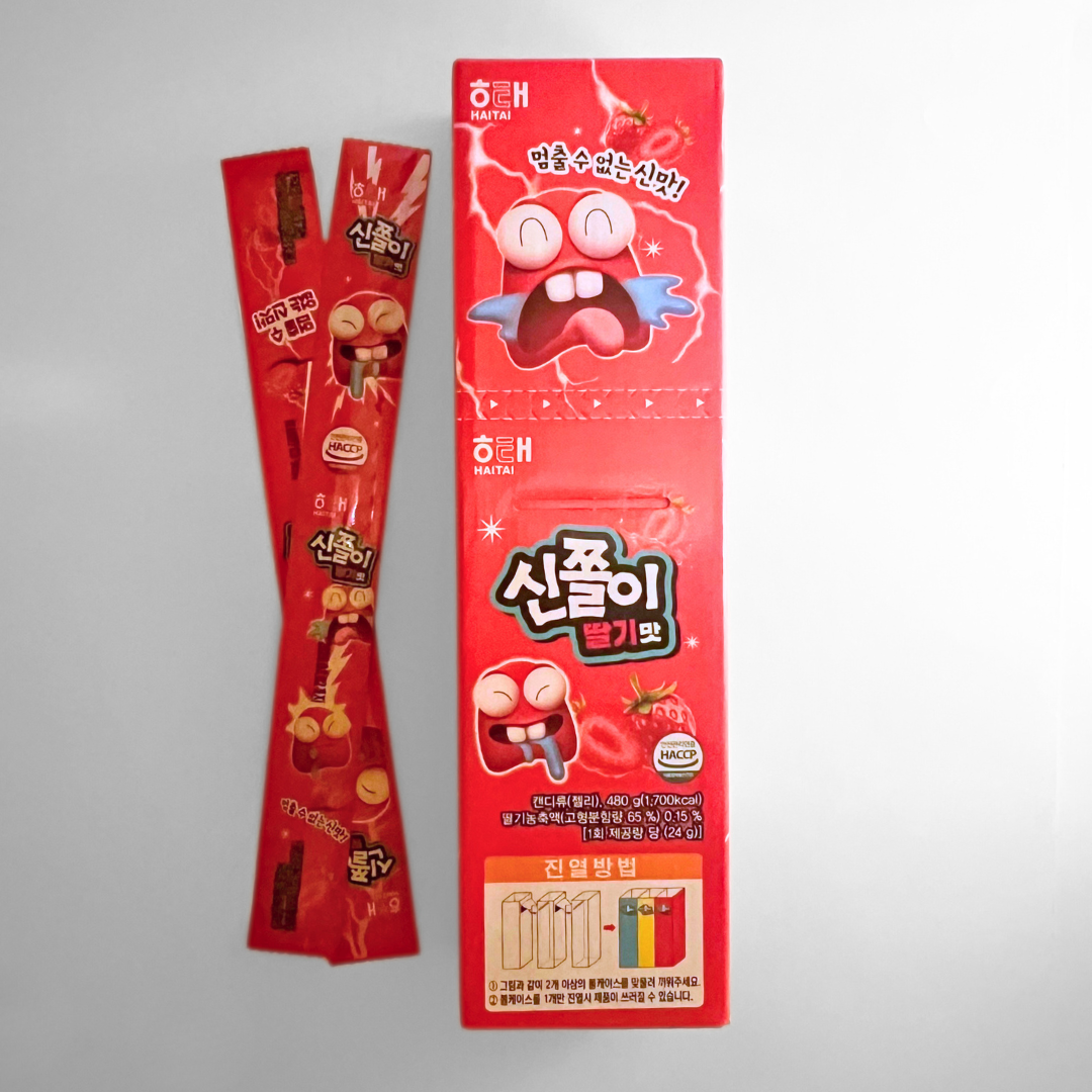 해태 신쫄기딸기맛 24G*20(HT软果冻草莓盒)