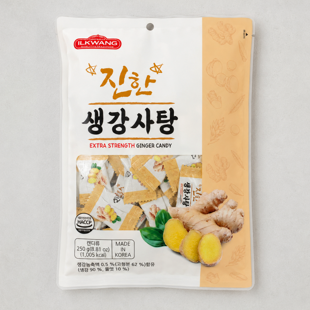 일광 진한 생강사탕 250G(ILKWANG GINGER CANDY 250G)