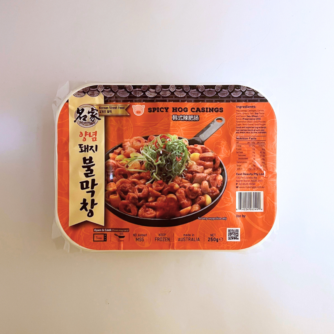 명і 돼지 불막창 250G(MG 香辣猪肉直肠 250G)