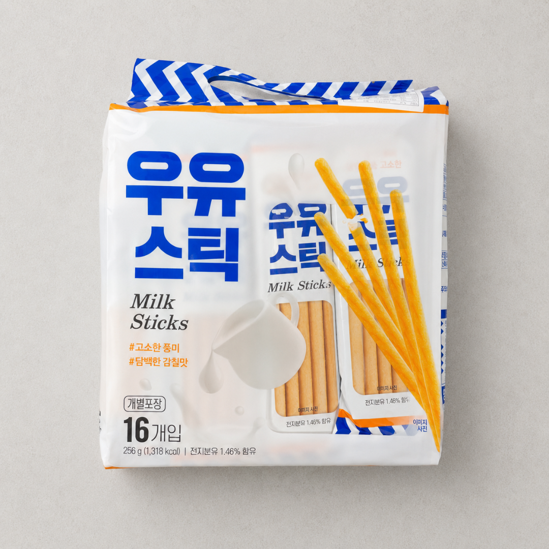 키즈웰 밀크스틱 256G(KIDSWELL MILK STICK SNACK (16P) 256G)