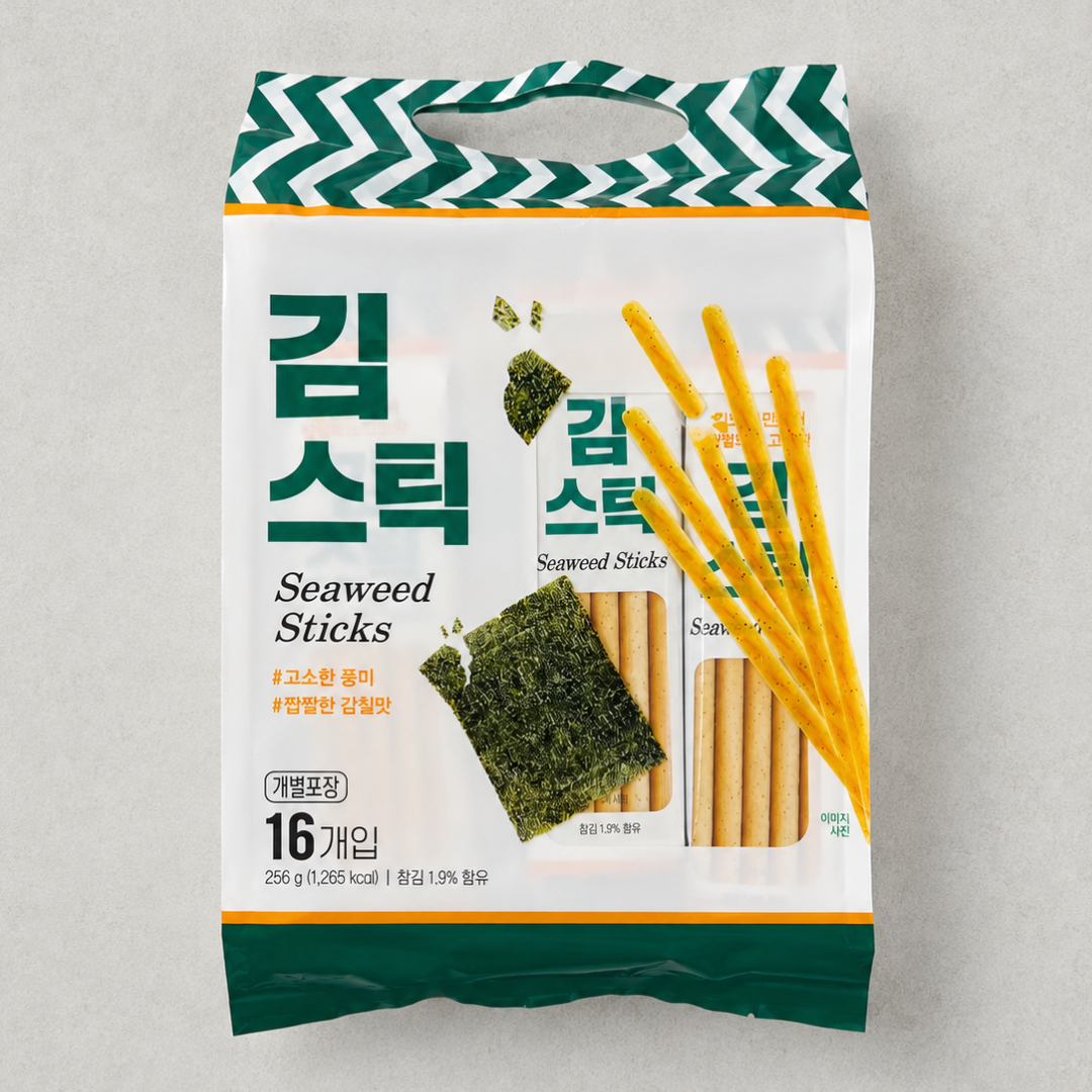 키즈웰 김스틱 256G(KIDSWELL SEAWEED STICK SNACK (16P) 256G)