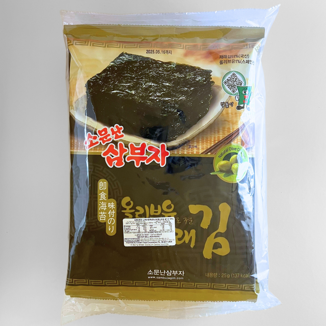 삼부자 올리브 전장재래김 25g*3(SBJ Olive Roasted Seaweed 25g*3)