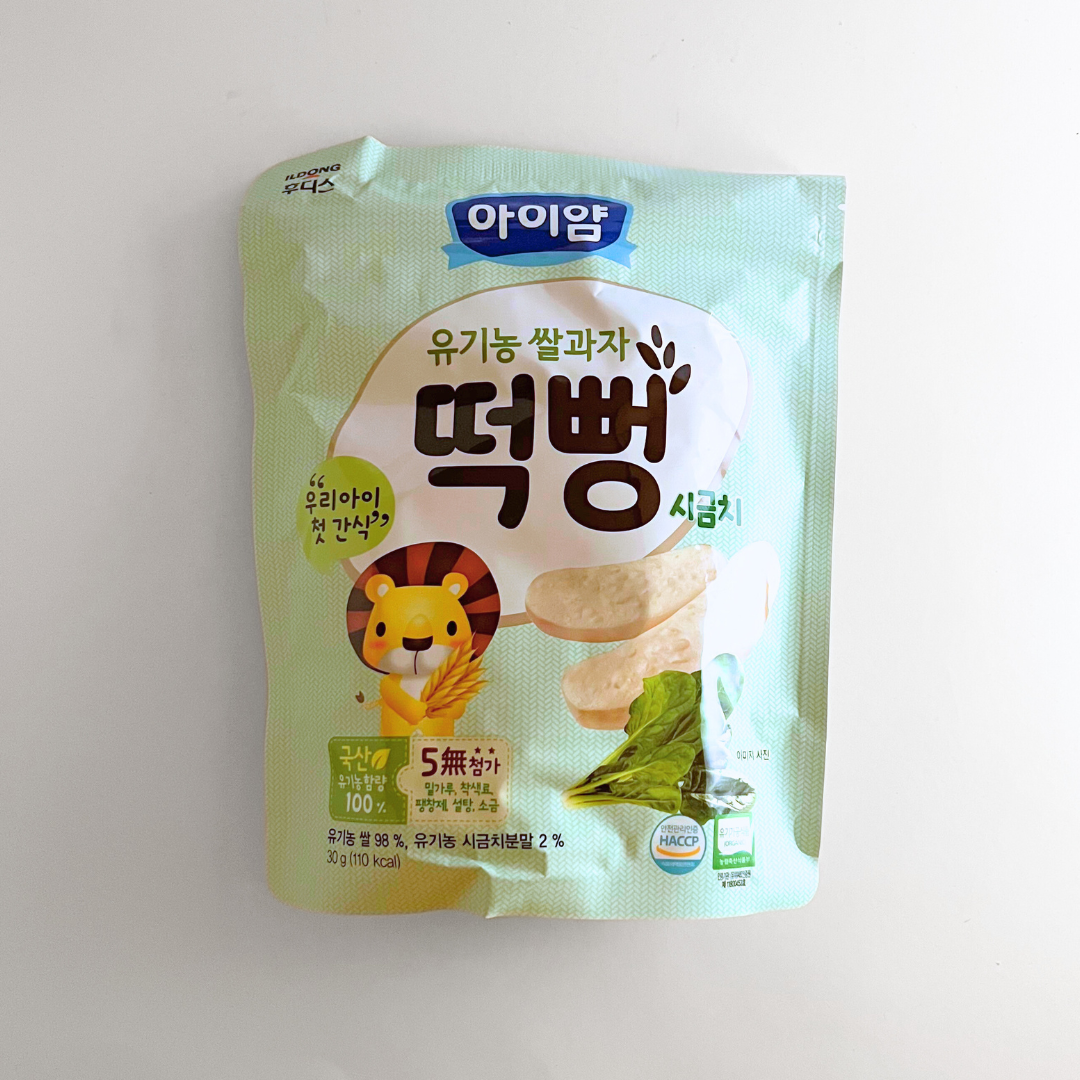 일동후디스 아동얌 유기농 쌀과자 시금치 떡뻥 30G(IDF 大米零食菠菜 30G)