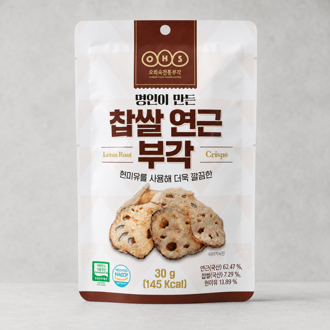오희숙 명인 찹쌀연근부각 30G(OHS Fried Lotus Root Crisps 30G)
