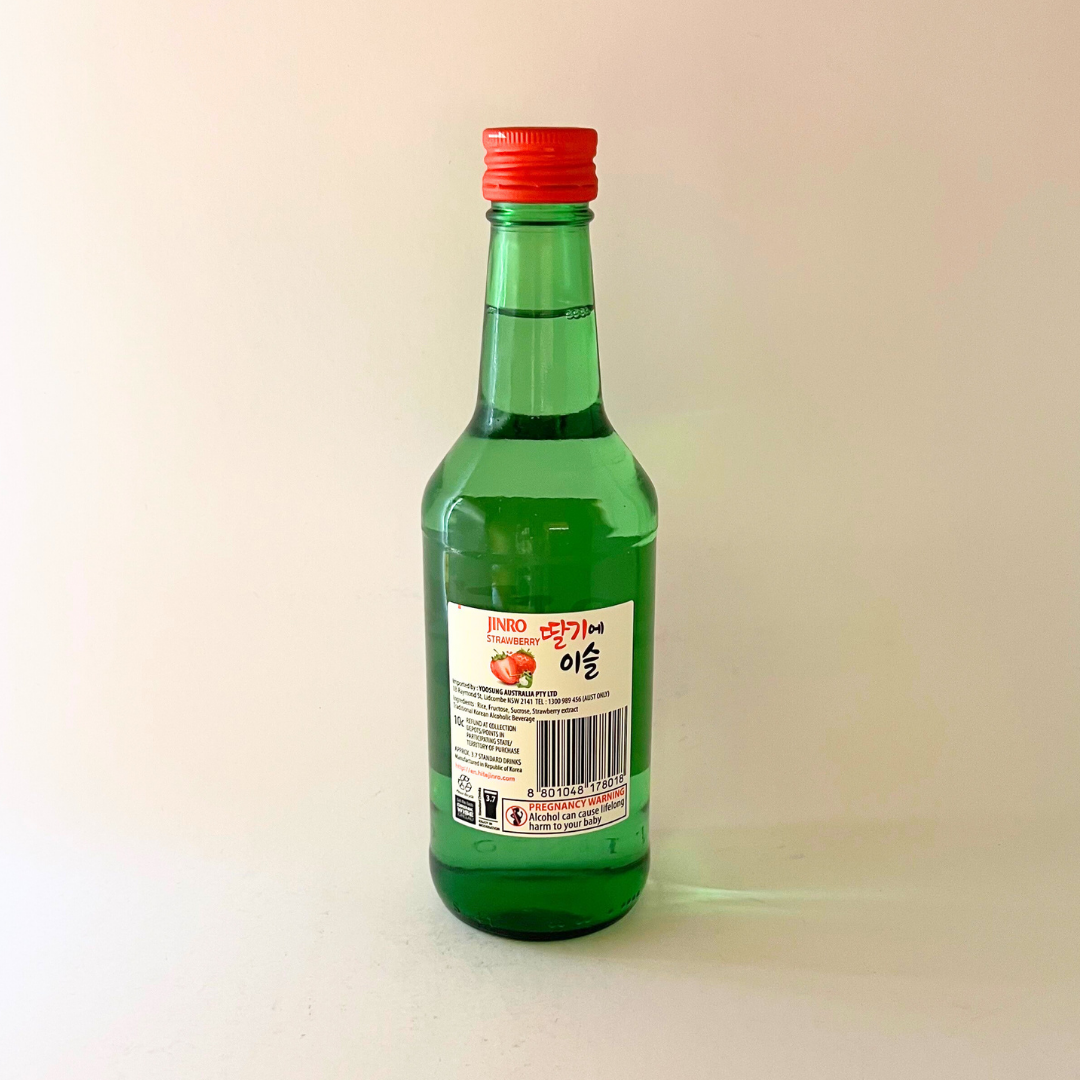 진로 참슬 딸기 360ml(JR Chamisul 草莓烧酒 360ml)