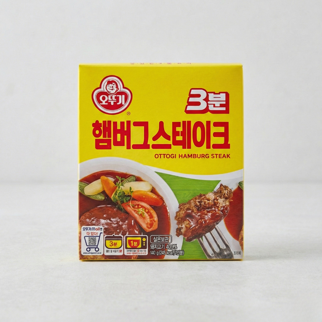 오뚜기 3분 햄버거 스테ց 140g(OTG 3min 汉堡牛排 140g)