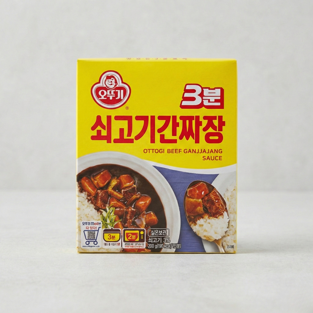 오뚜기 3분 쇠고기간짜장 200g(OTG 3min Black Bean Sauce Beef Ganjjajang 200g)