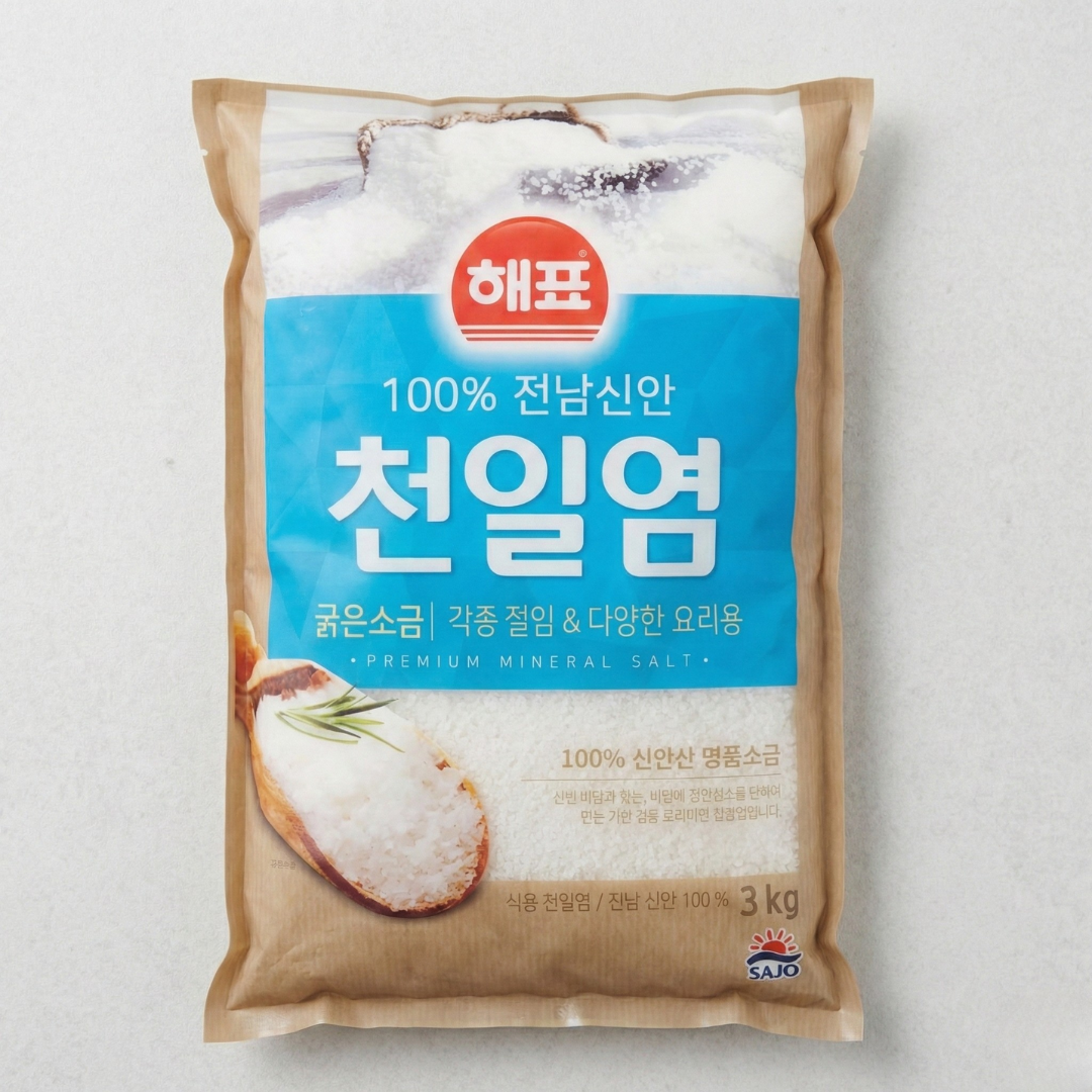 salt3tbsp出品になります。 해표 천일염 굵은소금 3kg(HP Fine Sun Dried Salt 3kg) – HanGaWee
