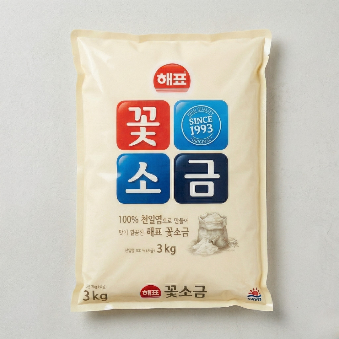 해표 꽃소금 3kg(HP盐(细) 3kg)