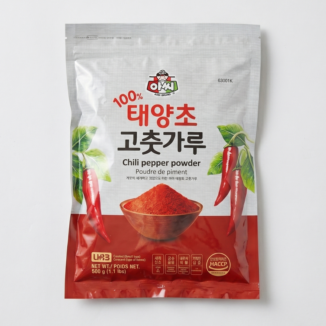 아씨 태양초 고춧가루 김치용 500G(Assi Chili Pepper Powder Kimchi 500g)