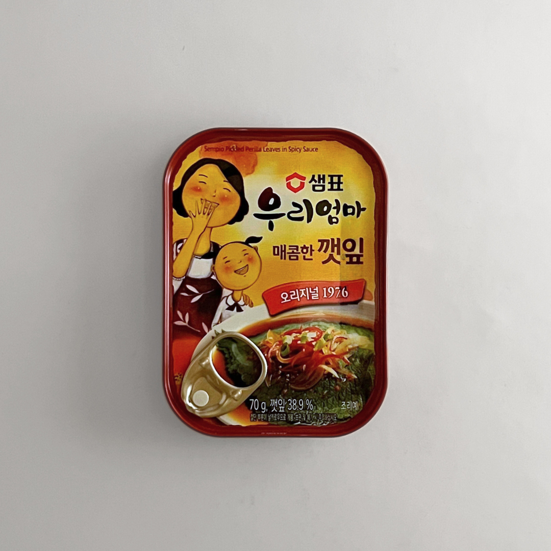 샘표 우리엄마 매콤한 깻잎 70g(SP 罐装调味辣芝麻叶 70g)