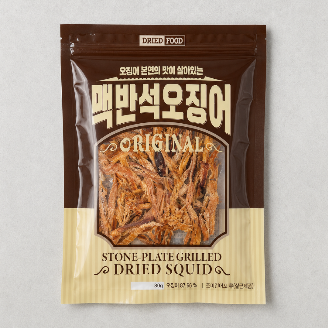 신화 맥반석 구이 오징어채 80G(SH Roasted squid grilledflavor STONE PLATE GRILLED)