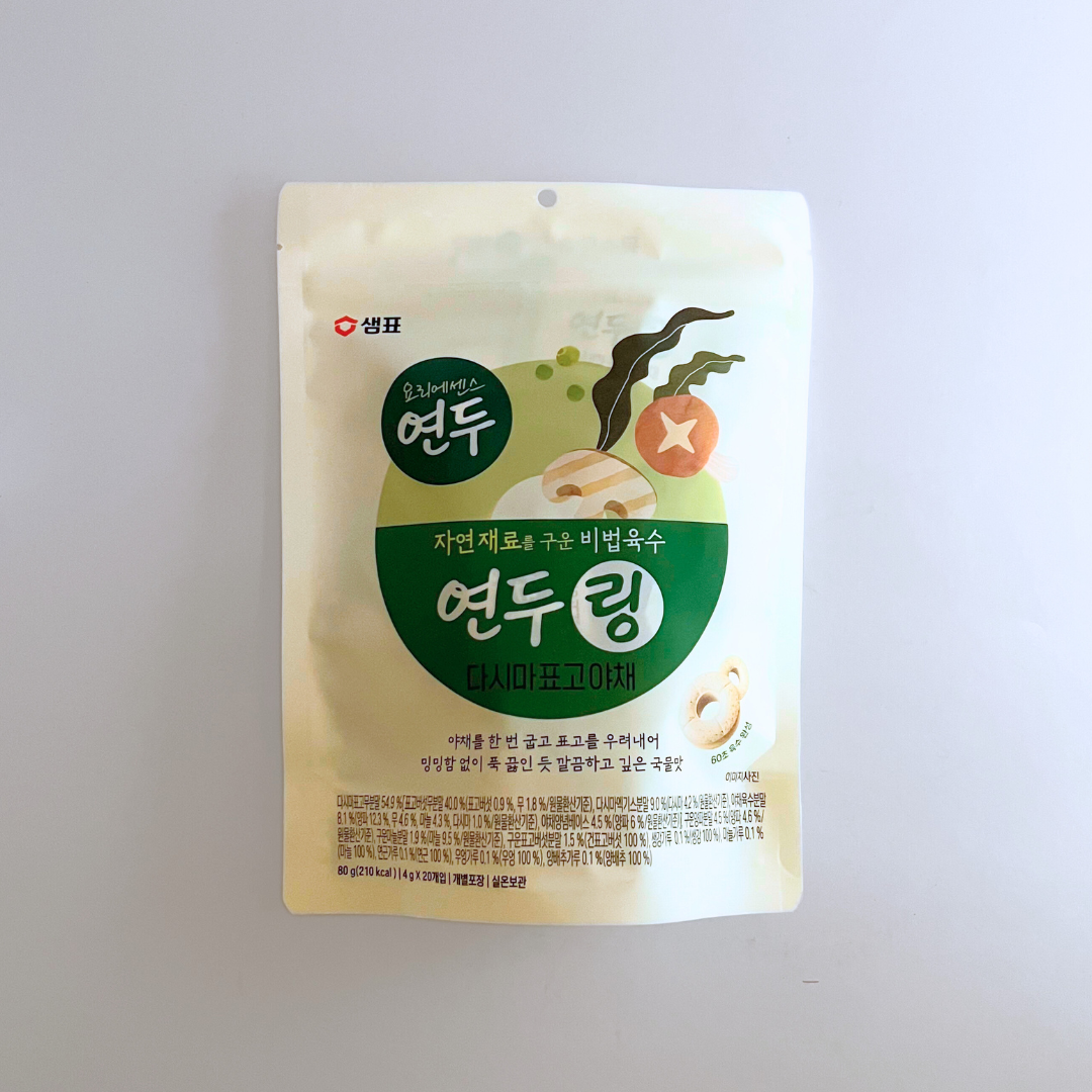 샘표 연두링 다시마표고야채 80G(SP YONDU COIN 海带、香菇、蔬菜汤)