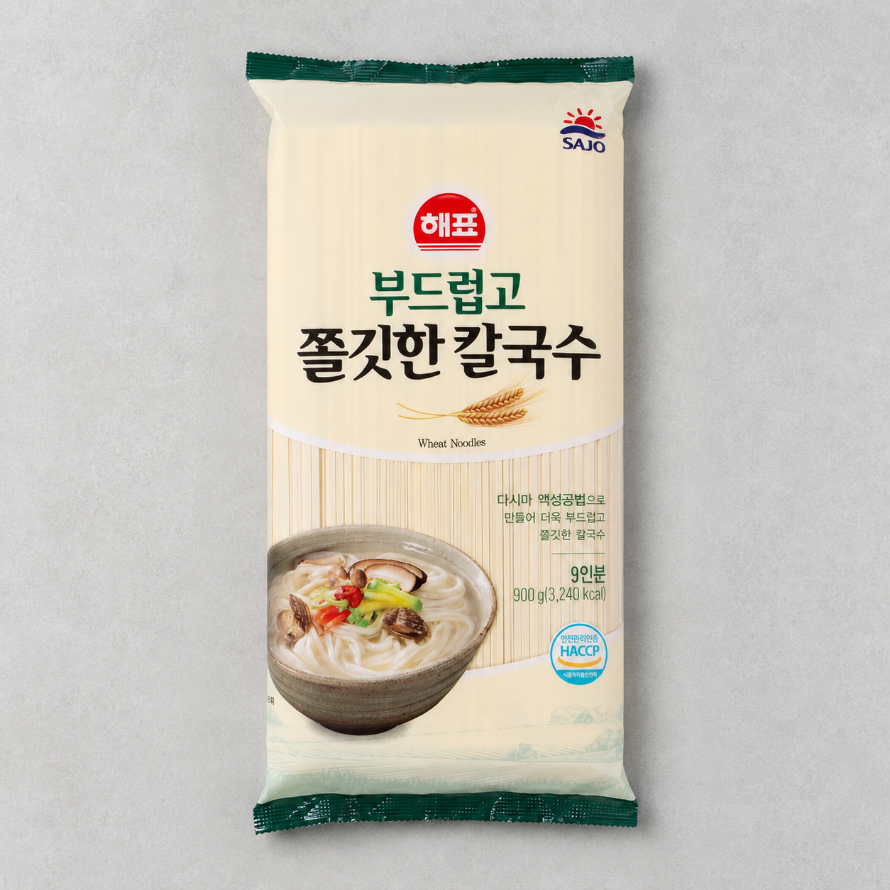 해표 부드럽고 쫄깃한 칼국수 900G(HP Wheat Noodle Flat 900G)