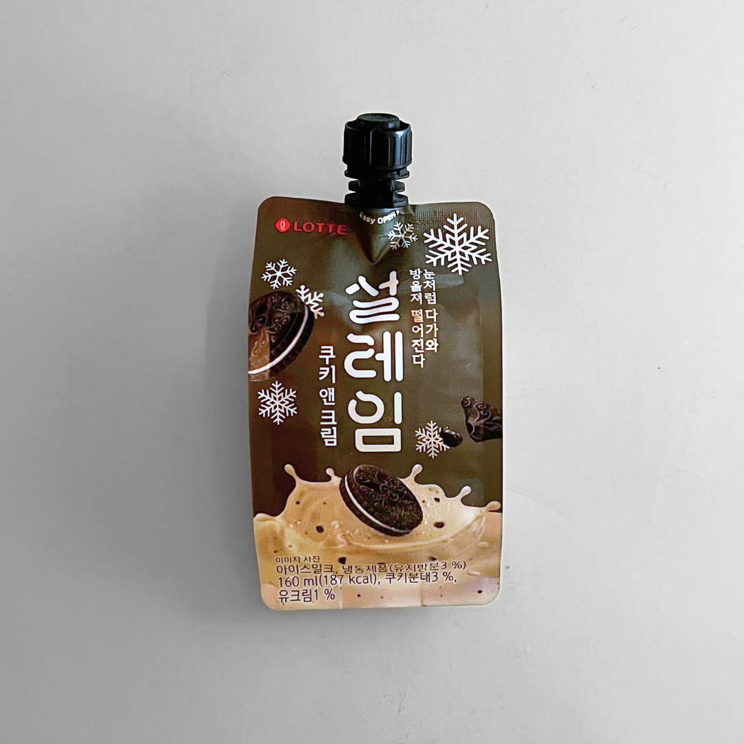 롯데 설레임 쿠키앤크림(LT Cookie & Cream Shake Tube)