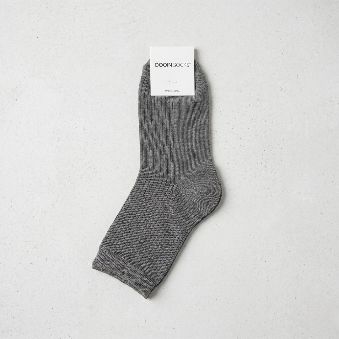 골지중목 M 차콜(K-SOCKS Ribbed Crew CHARCOAL)