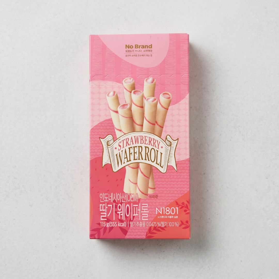 노브랜드 딸기 웨이퍼롤 115g(NB STRAWBERRY WAFER ROLL 115g)