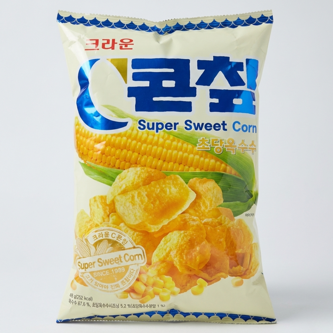 크라운 콘칩 초당옥수수 148G(CROWN SUPER SWEET CORN 148G)