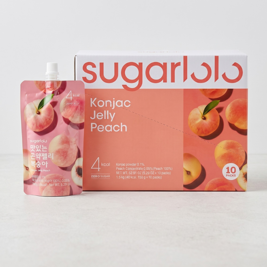 슈가로로 곤약젤리 복숭아 150G*10(SUGARLOLO KONJAC JELLY PEACH BOX)