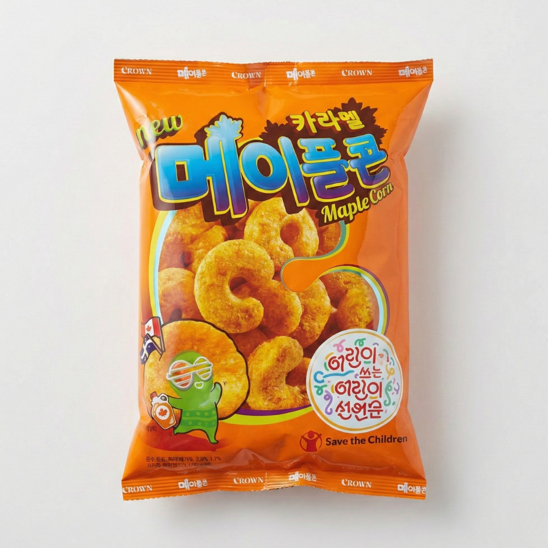 크라운 카라멜콘과 메이플(대) 154g(Crown Caramel Corn & Maple 154g)