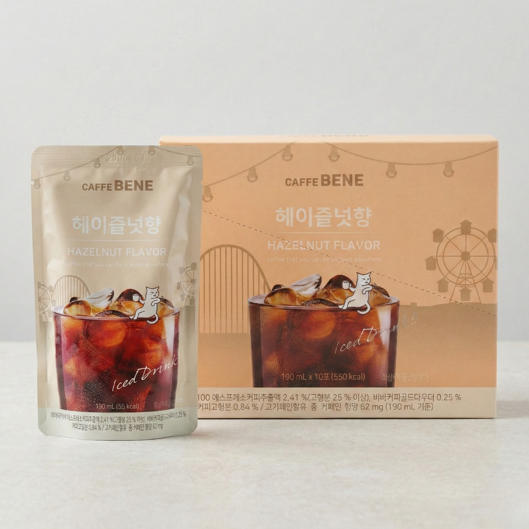 카페베네 헤이즐넛 커피 190ML*10(CB Hazelnut Coffee BOX)