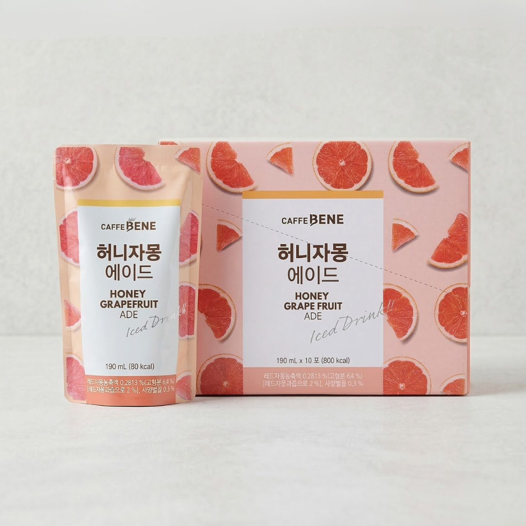 카페베네 허니자몽 에드 190ML*10(CB 蜂蜜西柚汽水盒)