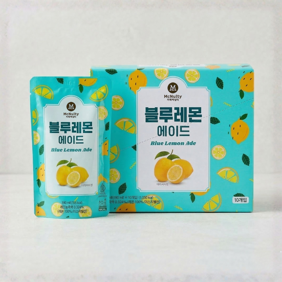 맥널티 블루레몬 에이드 190ML*10(MT BLUE LEMON ADE BOX)[MULTI]
