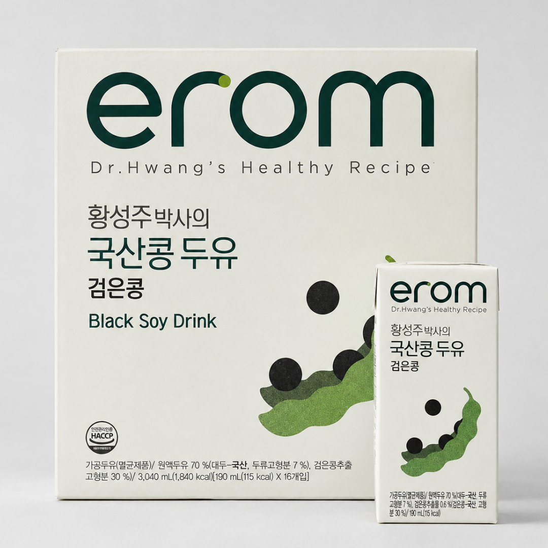 이롬 황성주 국산콩두유 검은콩 190ML*16(EROM BLACK SOY DRINK 190ML*16)[MULTI]