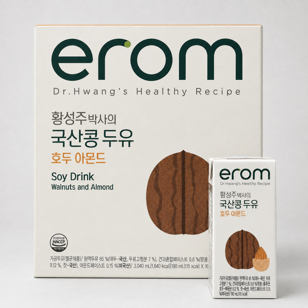 이롬 황성주 국산콩두유 호두아몬드 190ML*16(EROM WALNUT ALMOND SOY DRINK 190ML*16)[MULTI]