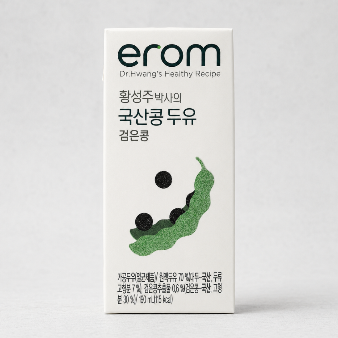 이롬 황성주 국산콩두유 검은콩 190ML(EROM BLACK SOY DRINK 190ML)[SINGLE]