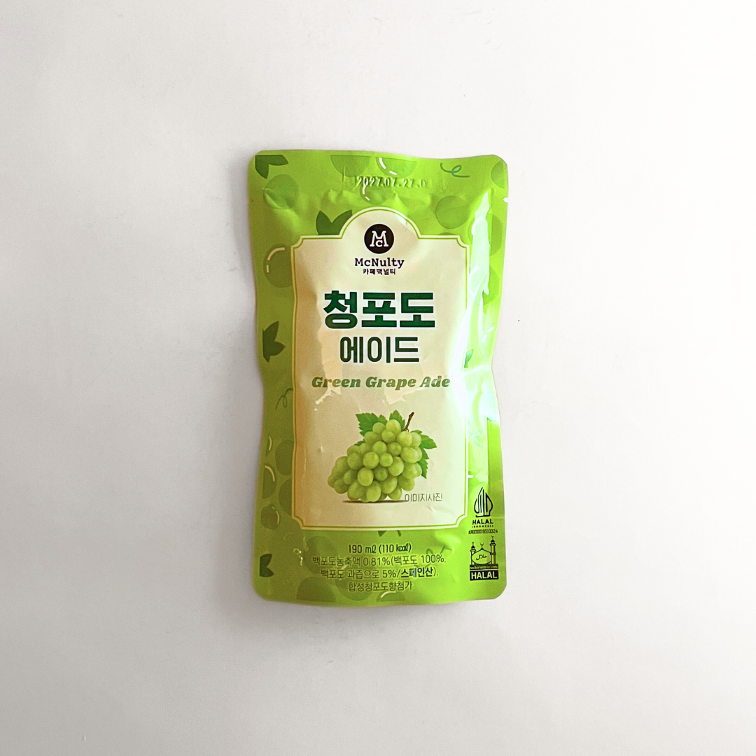 맥널티 청포도 에이드 190ML(MT GRAPE ADE POUCH 190ML)