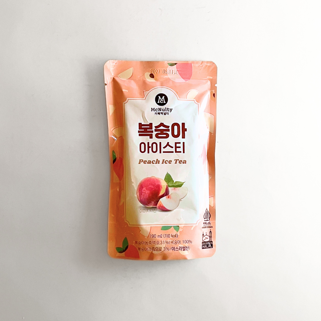 맥널티 복숭아 아이스티 190ML(MT PEACH ICE TEA POUCH 190ML)