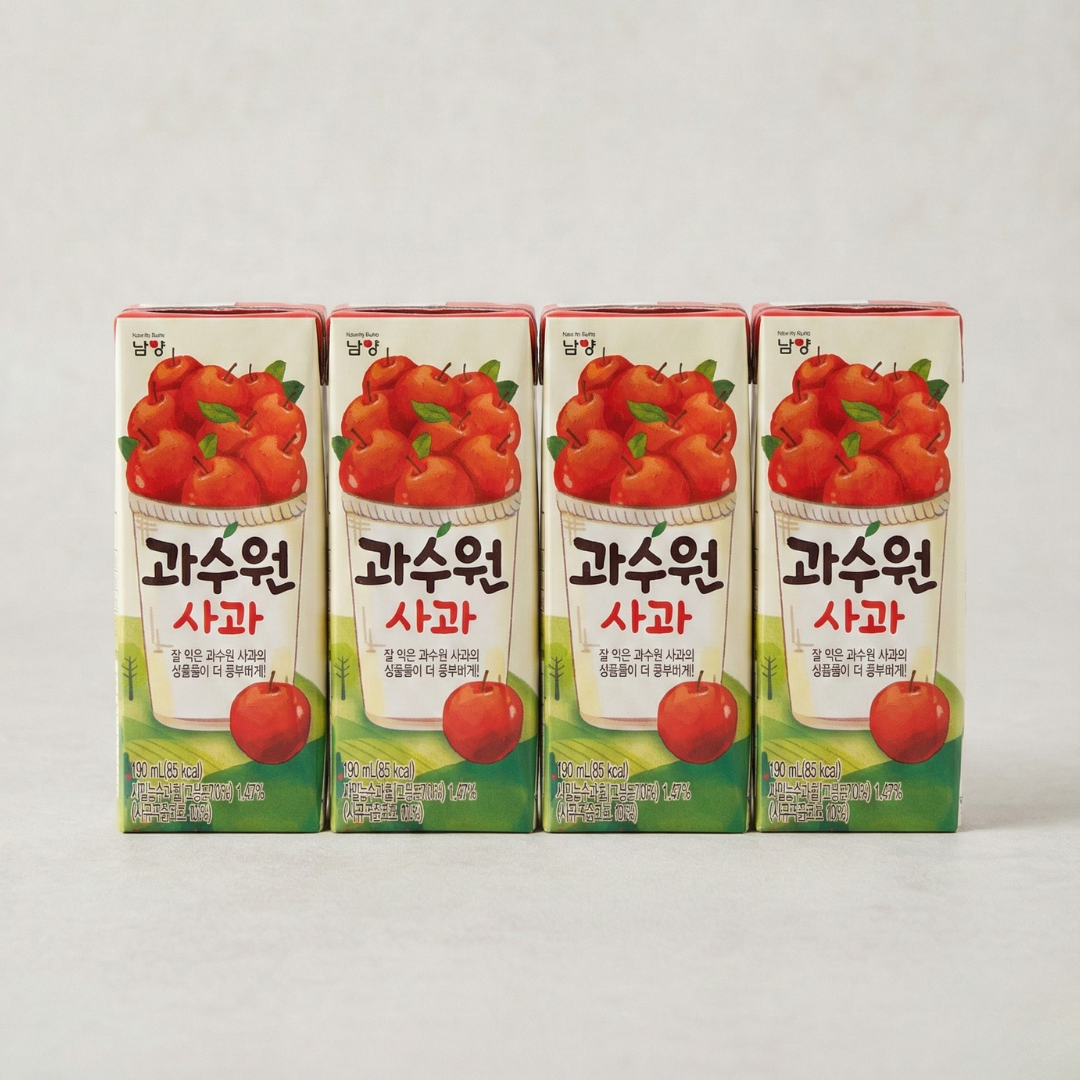 남양 과수원 사과 190ml*4(纽约果秀园苹果汁190ml*4)[MULTI]