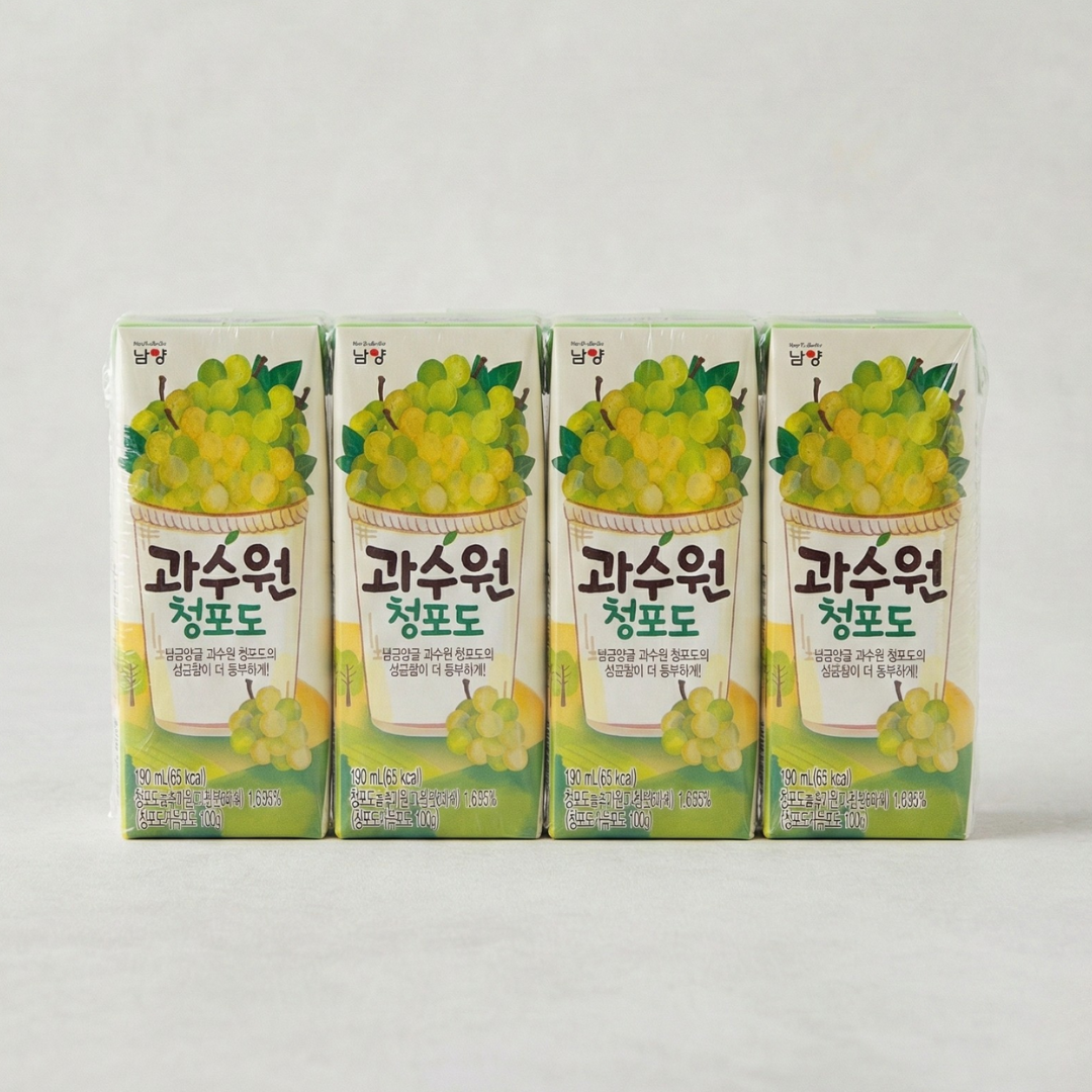 남양 과수원 청포도 190ml*4(NY Gwasoowon 青葡萄汁 190ml*4)[MULTI]