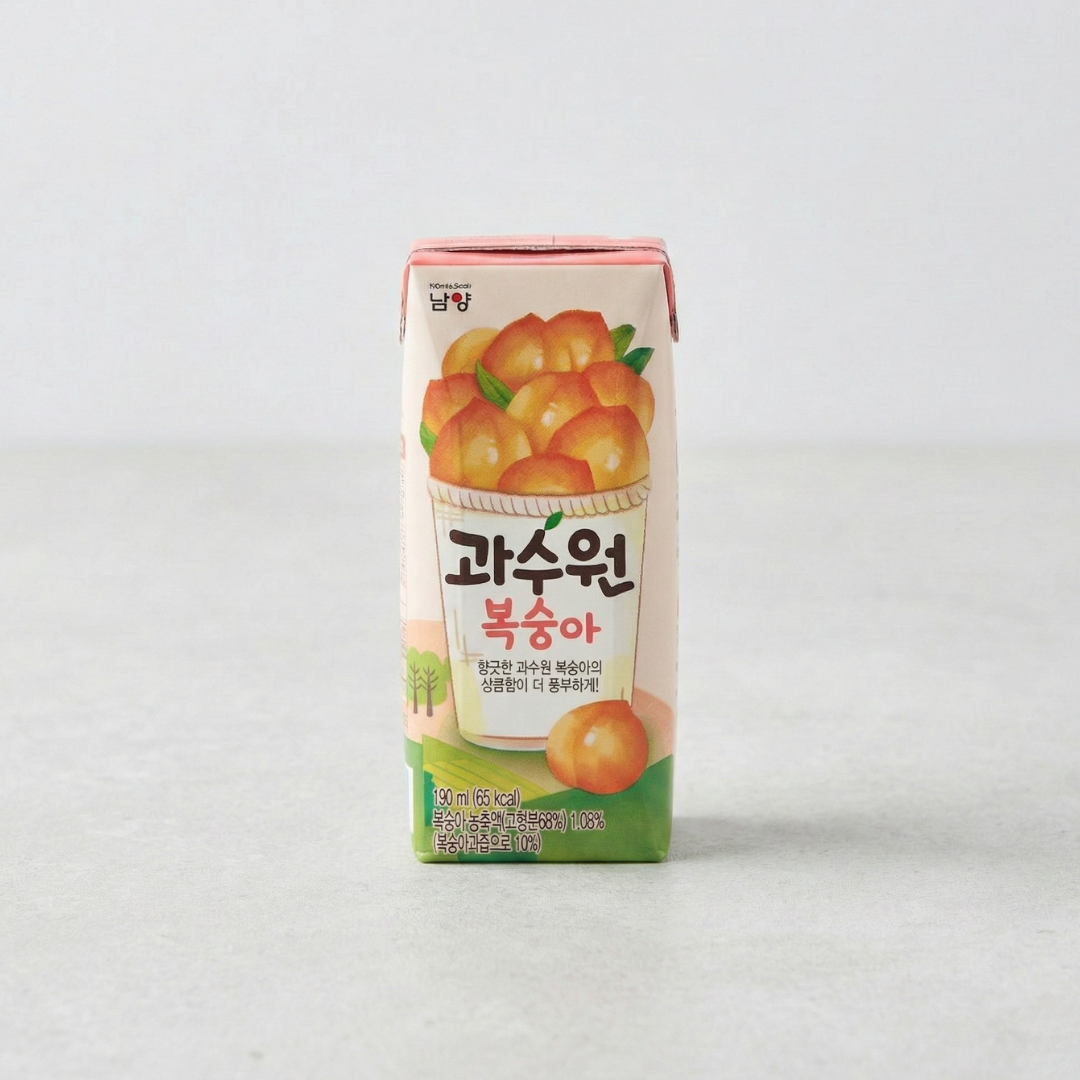 남양 과수원 복숭아 190ml(NY Gwasoowon 桃汁 190ml)[SINGLE]
