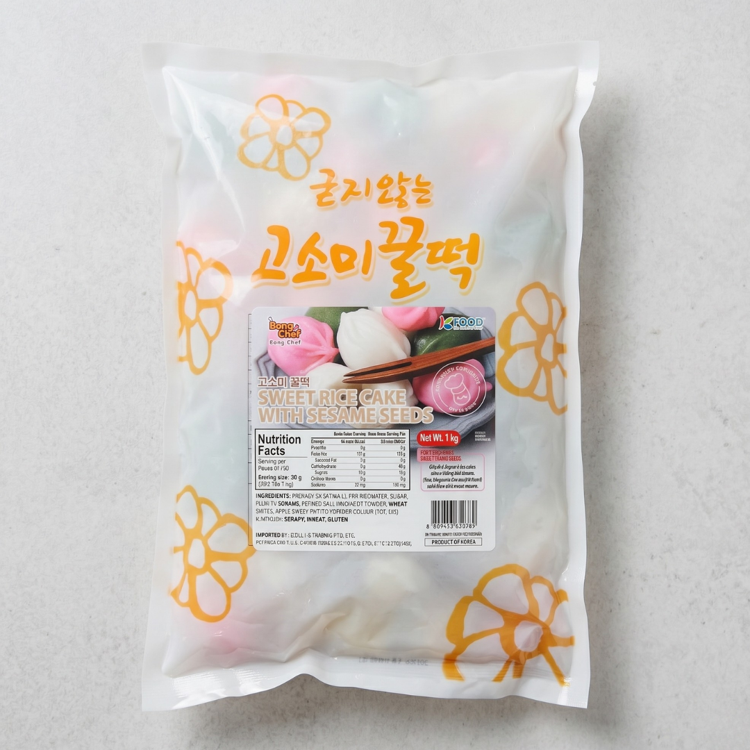 봉쉐프 떡-고소미 꿀떡 1KG(B CHEF SWEET RICE CAKE WITH SESAME SEEDS)