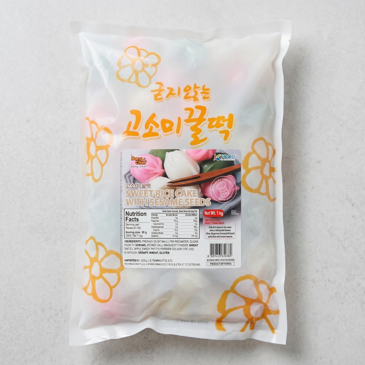봉쉐프 떡-고소미 꿀떡 1KG(B CHEF SWEET RICE CAKE WITH SESAME SEEDS) – HanGaWee