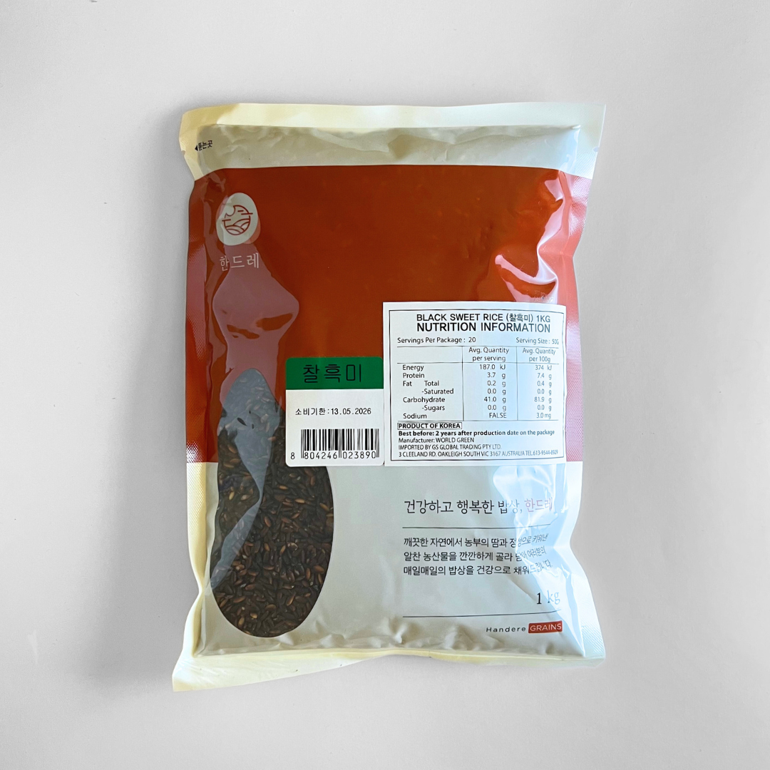 해들원 찰흑미 1kg(HDW Black Sweet Rice 1kg)