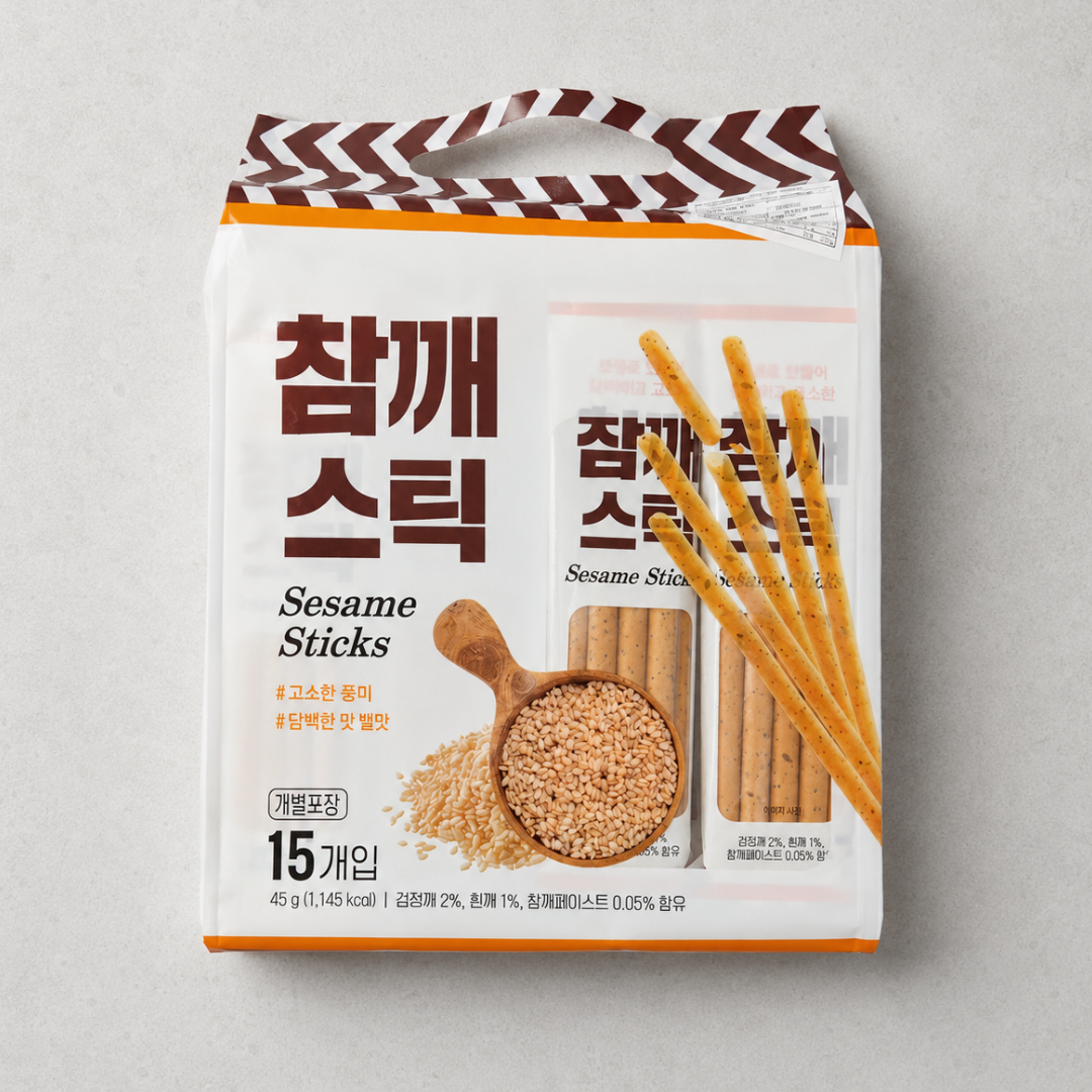 키즈웰 참깨스틱 256G(KIDSWELL SESAME STICK SNACK (16P) 256G)