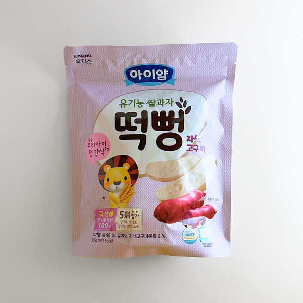 일동후디스 아이얌 유기농 쌀과자 고구마 떡뻥 30G(IDF Rice Snack Sweet Potato 30G) – HanGaWee