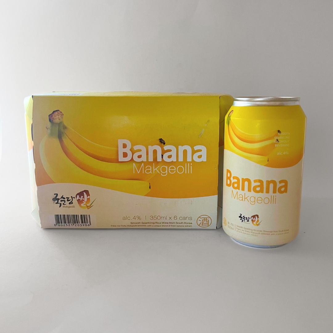 국순당 바나나막걸리캔 350ml*6(KSD 米酒香蕉罐 350ml*6)[MULTI]