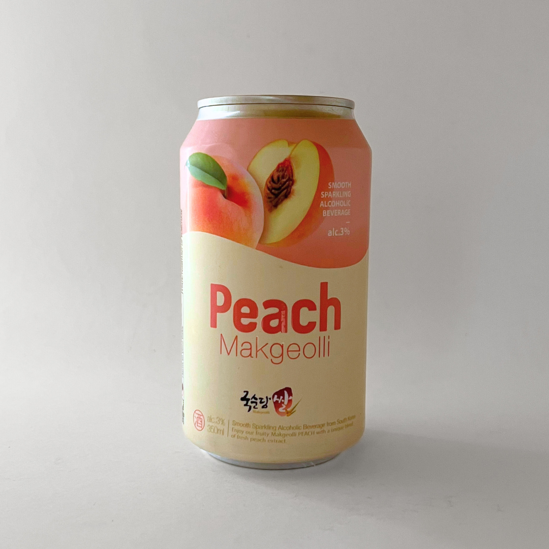 국순당 복숭아막걸리캔 350ml(KSD黄酒桃罐350ml)[SINGLE]