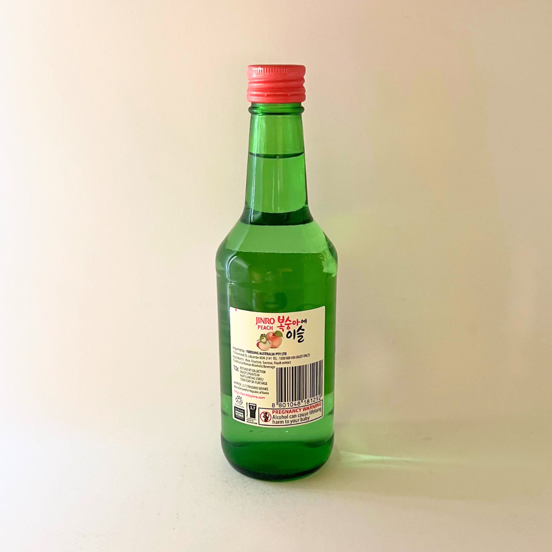 진로 참이슬 복숭아 360ml(JR Chamisul Peach Soju 360ml)