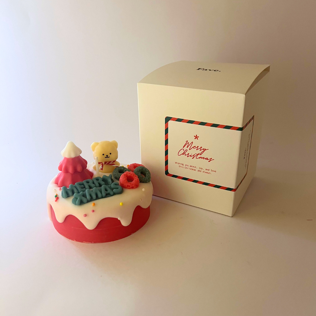 수피아 모형향초 크리스마스케익(레드) $39(Sufia Candle Christmas Cake(Red) $39)